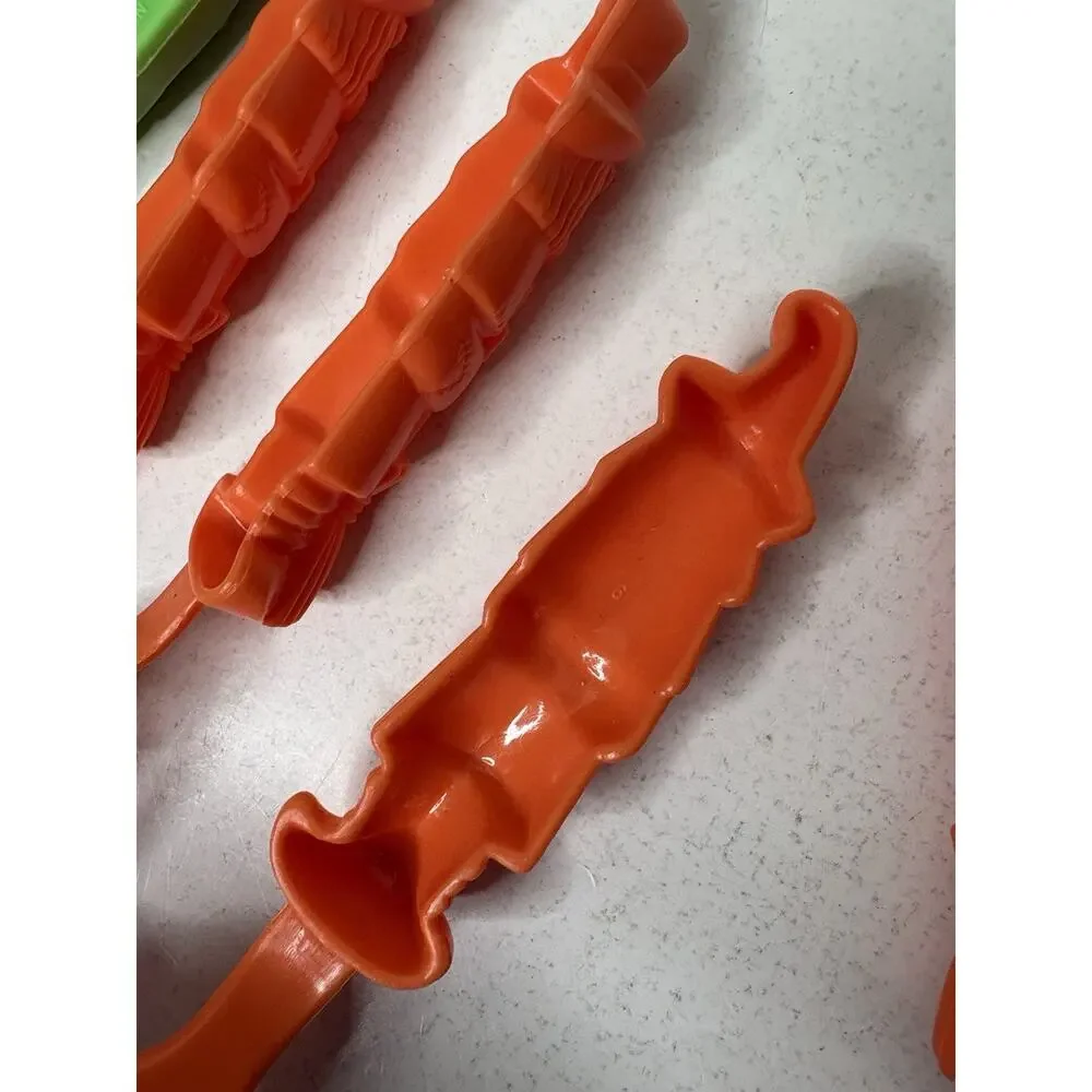 Vintage Halloween Plastic Cutlery Fork Knife Frankenstein Witch Set of 7